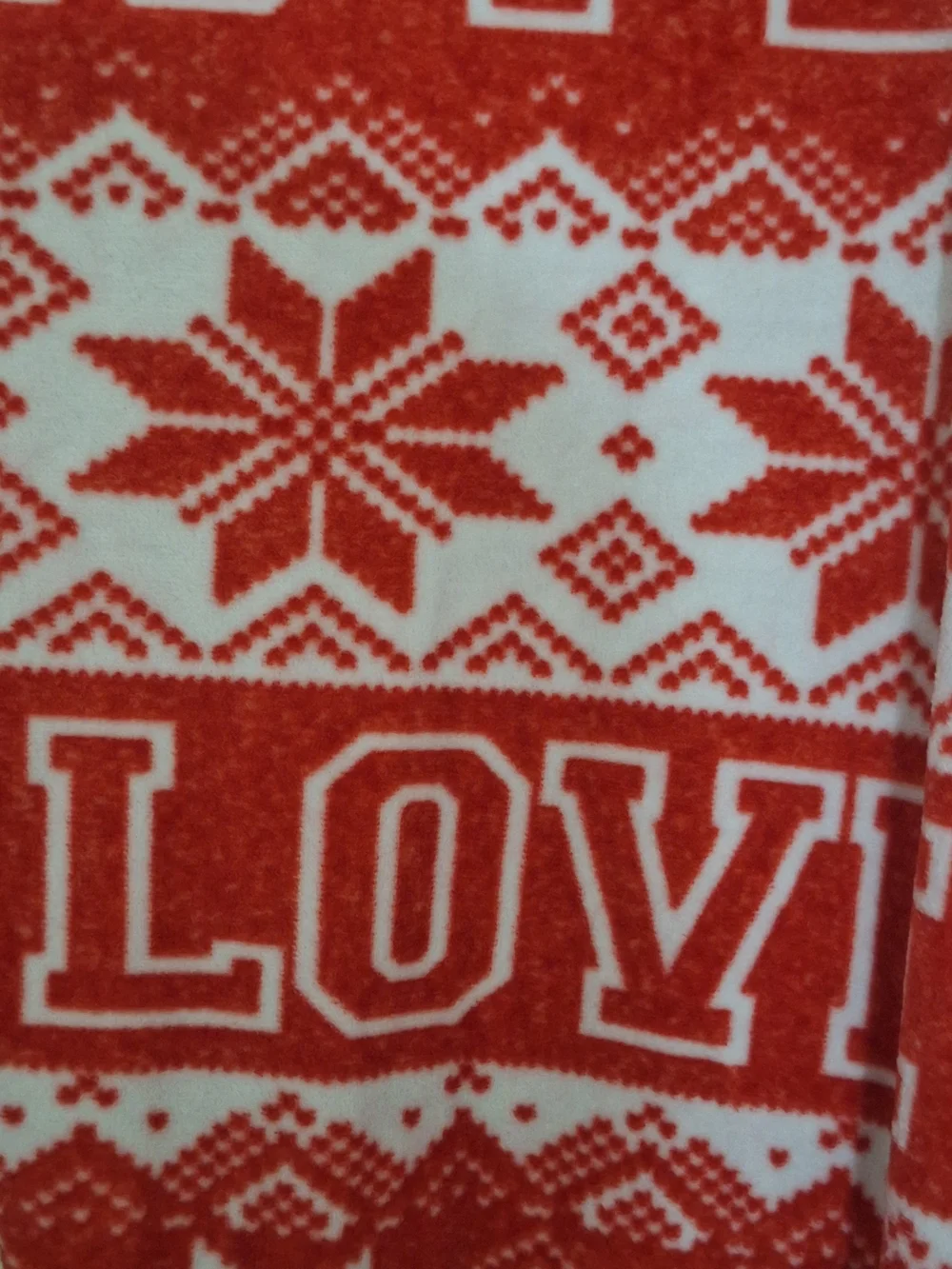 No Boundaries Red and White Holiday Leggins